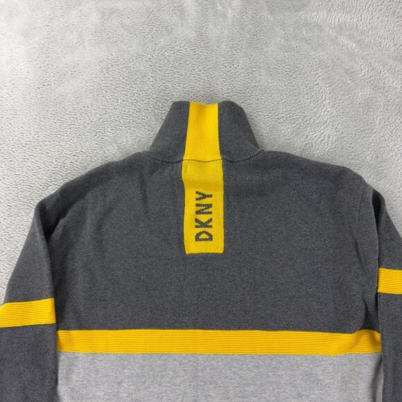DKNY Men's Size Medium 1/4 Zip 100% Cotton Embroidered Made in China - Picture 8 of 15